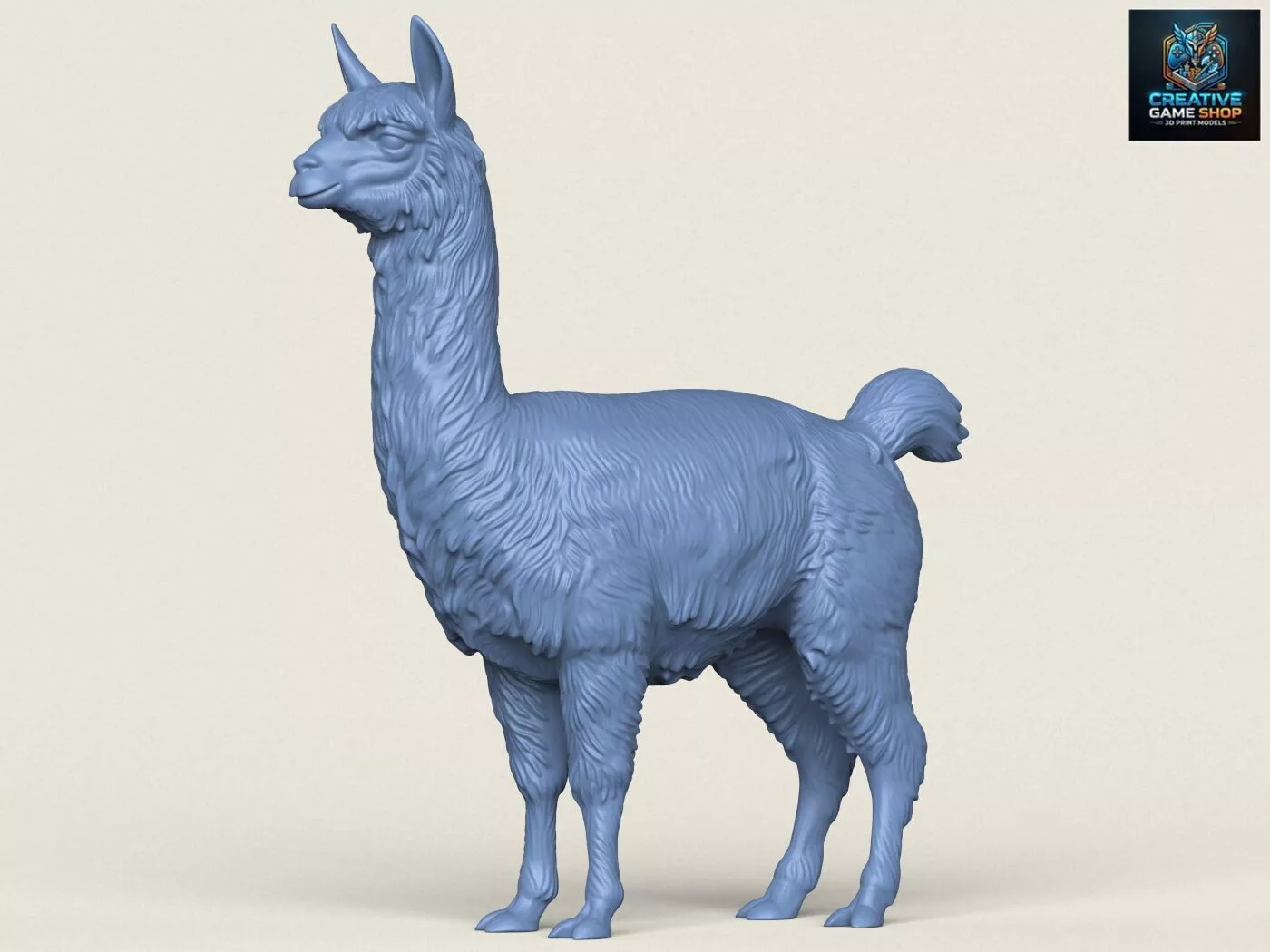 Alpaca Standing 3D print model