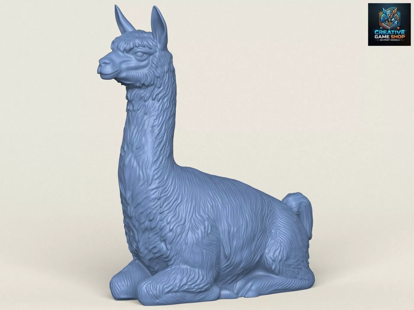 Alpaca Sitting 3D print model