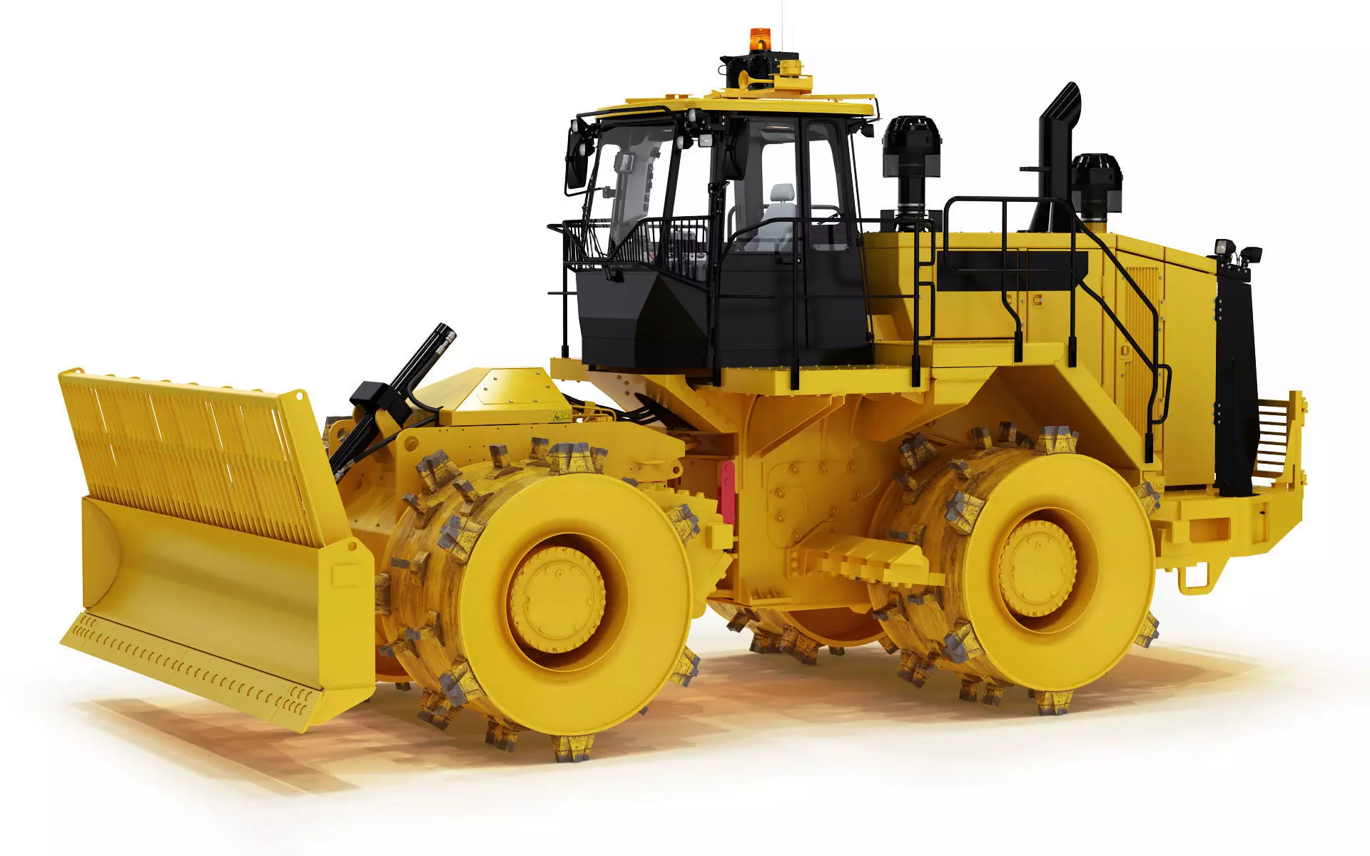 Landfill Wheeled Bulldozer Compactor 3D model