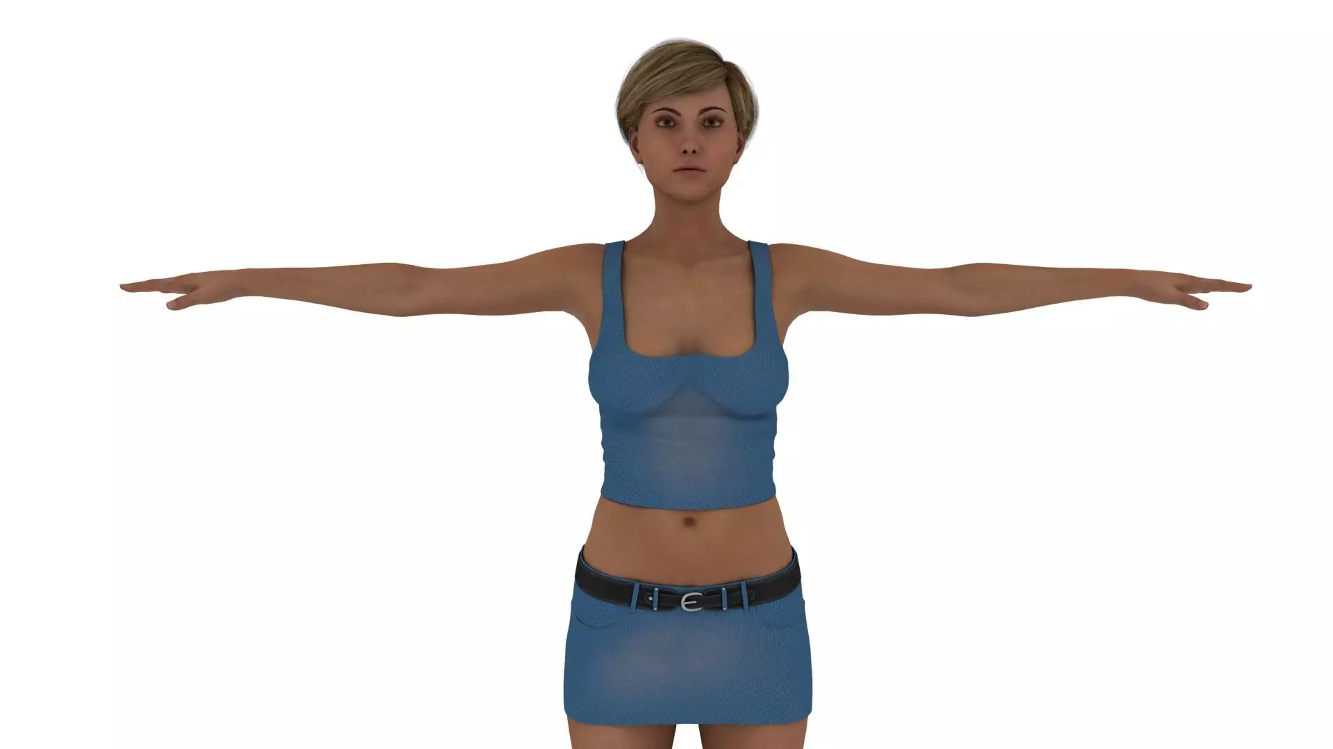 Realistic girl woman model 3D model