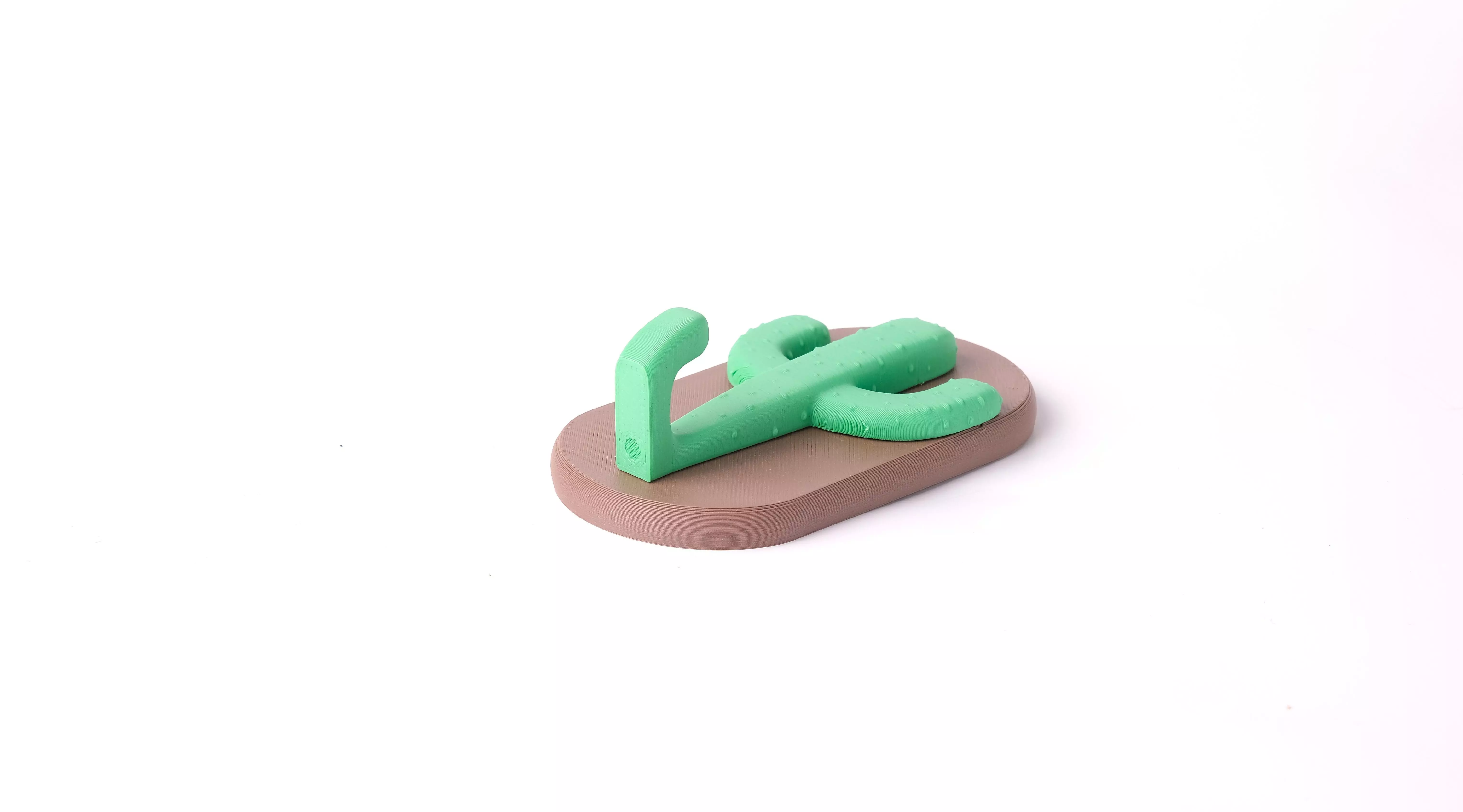 Cactus Wall Hook - Playful Minimalist Decor Free 3D print model