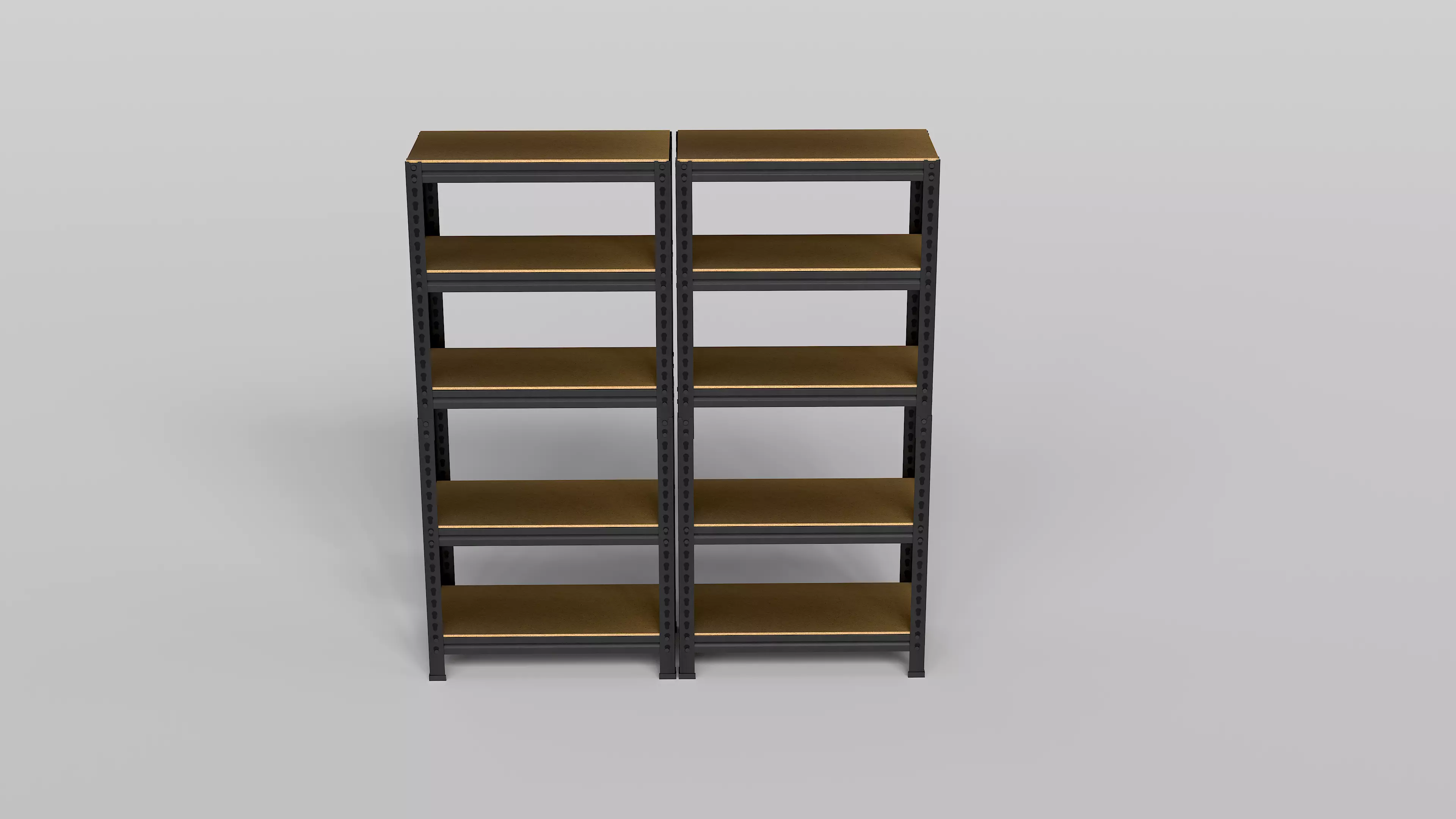 Storage rack shelving Low-poly 3D model