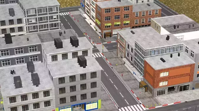 New York Modern City Building V14 3D Model Low-poly 3D model 7