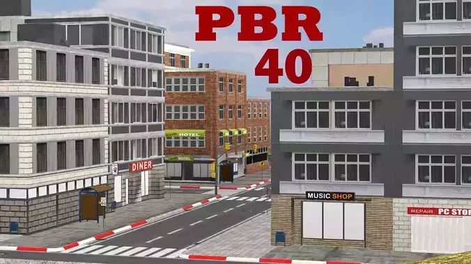 New York Modern City Building V14 3D Model Low-poly 3D model