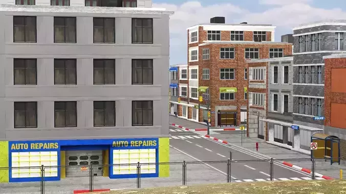 New York Modern City Building V14 3D Model Low-poly 3D model 5
