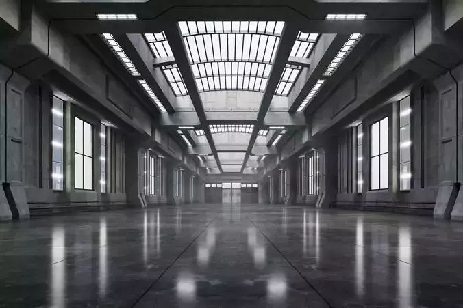 Cinematic Vehicle Hangar - Cinematic Environment - 003