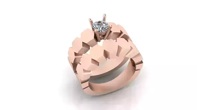 round solitaire engagement jewelry ring 