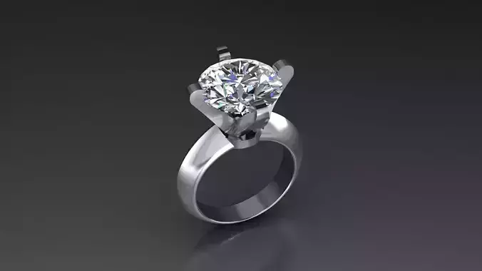 round solitaire engagement high jewelry ring