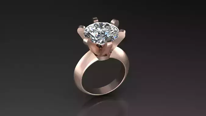 round solitaire engagement jewelry ring 