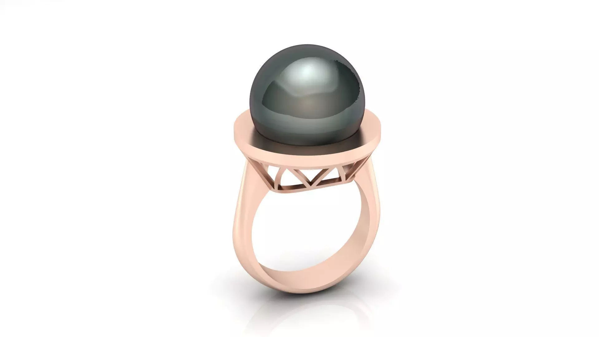 free pearl jewelry ring Free 3D print model