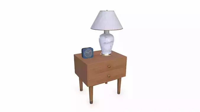 Bedside Table Low-poly PBR Low-poly 3D model