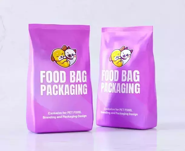 Food Bag Packaging 3D model 4