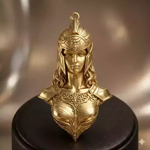 Athena Goddess Pendant 3D Printable Model