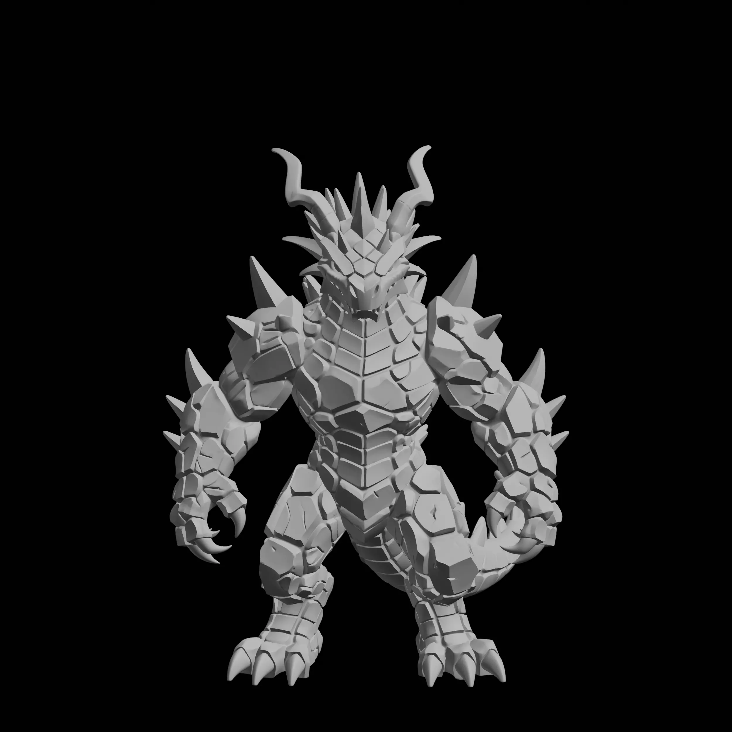 Rock Dragon Bouldered Skin Elemental Style 3D print model
