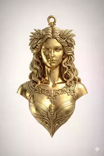 Demeter Goddess Pendant 3D Printable Model