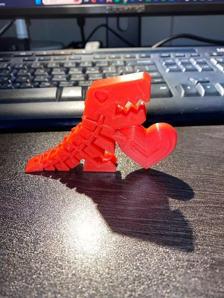 Flexi Baby T-Rex Valentine Edition 3D print model