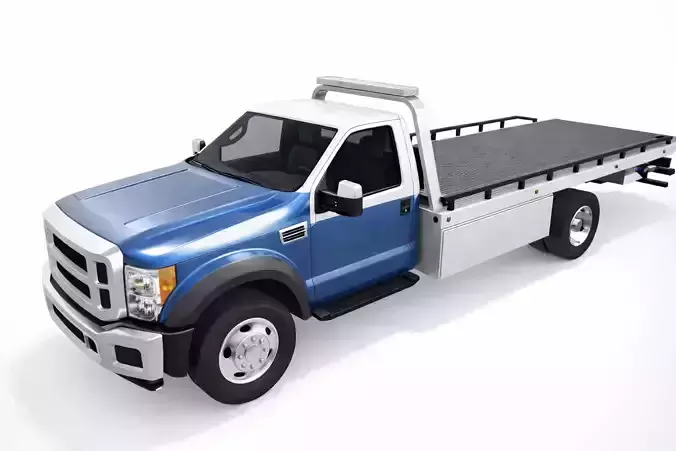 Flatbed Tow Truck Vehicle Recovery Transport Truck 02