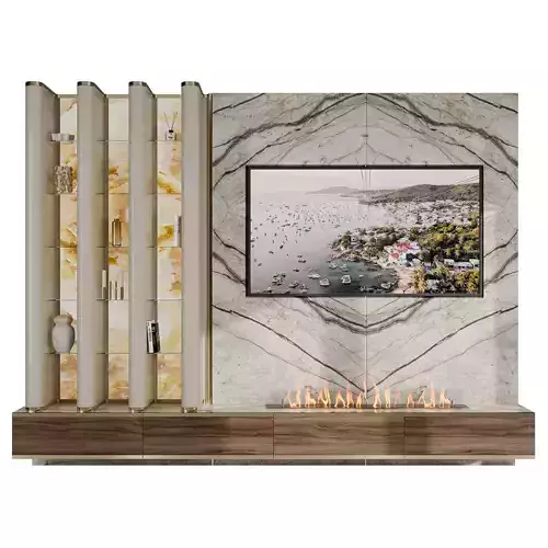 TV zone Woodsystem 3D model