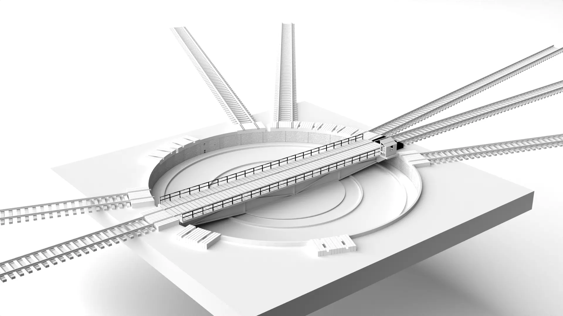 S1 Tidmouth and Knapford Sheds Turntable 3D print model