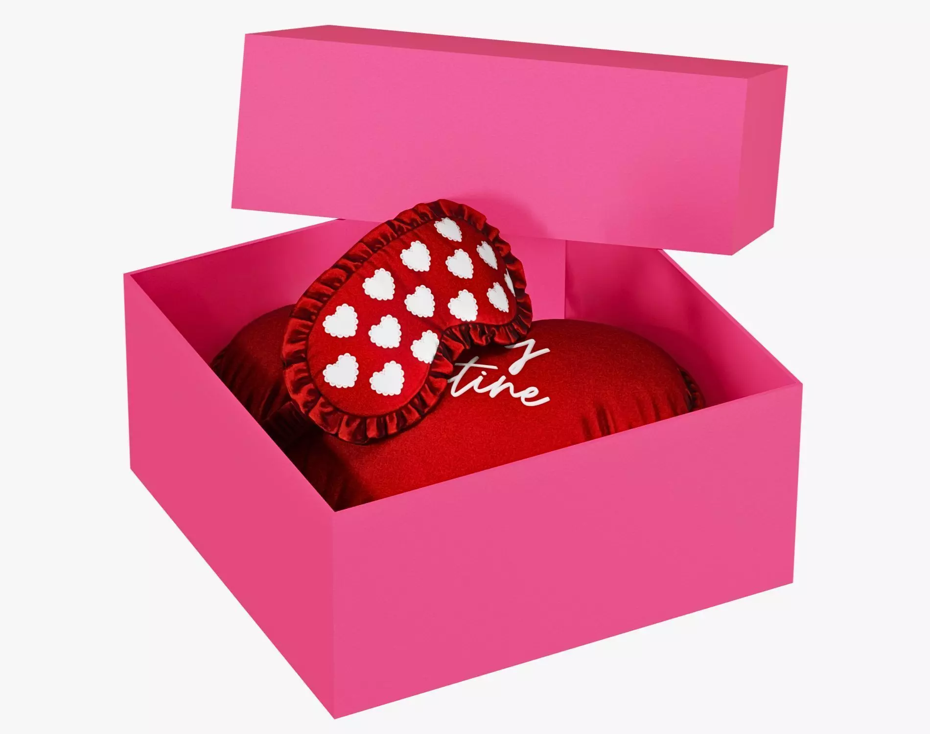 Valentines Gift Box with Sleep Mask and Plush Cute Prop Low-poly 3D model