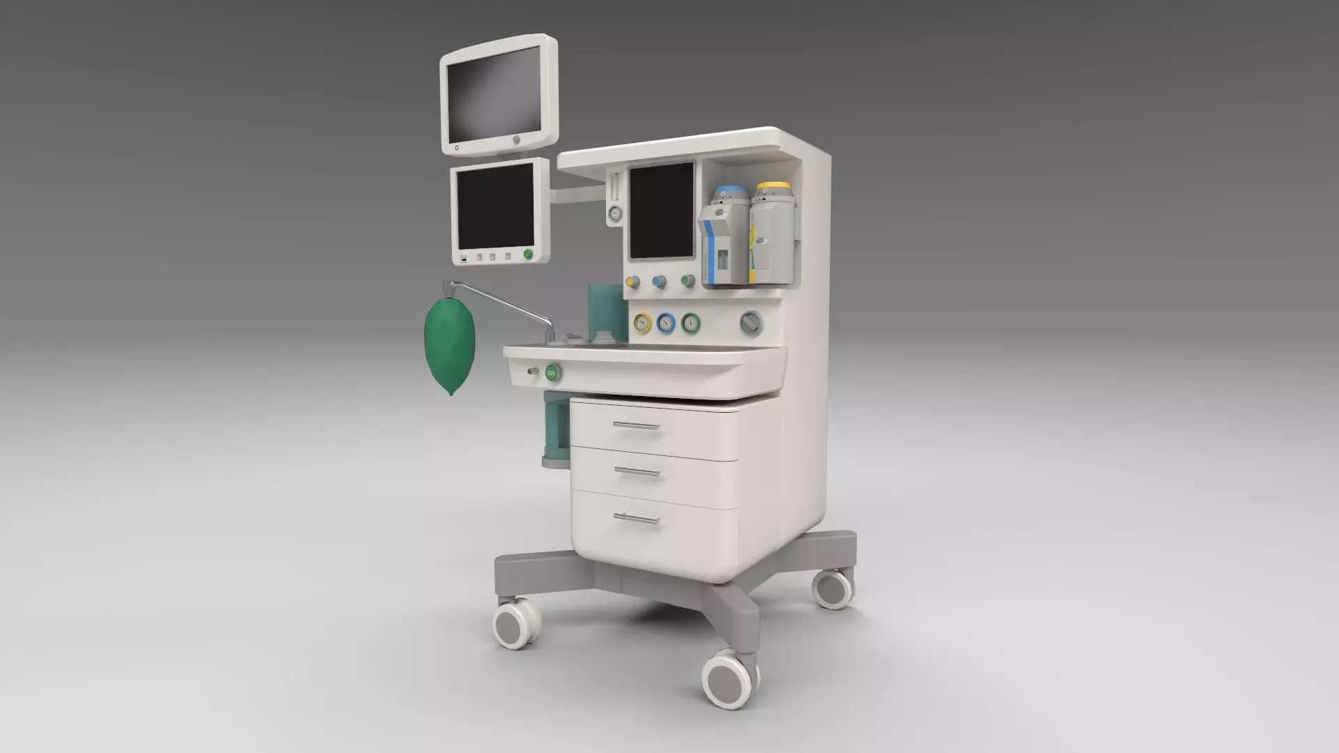 Anesthesia Machine Low-poly 3D model