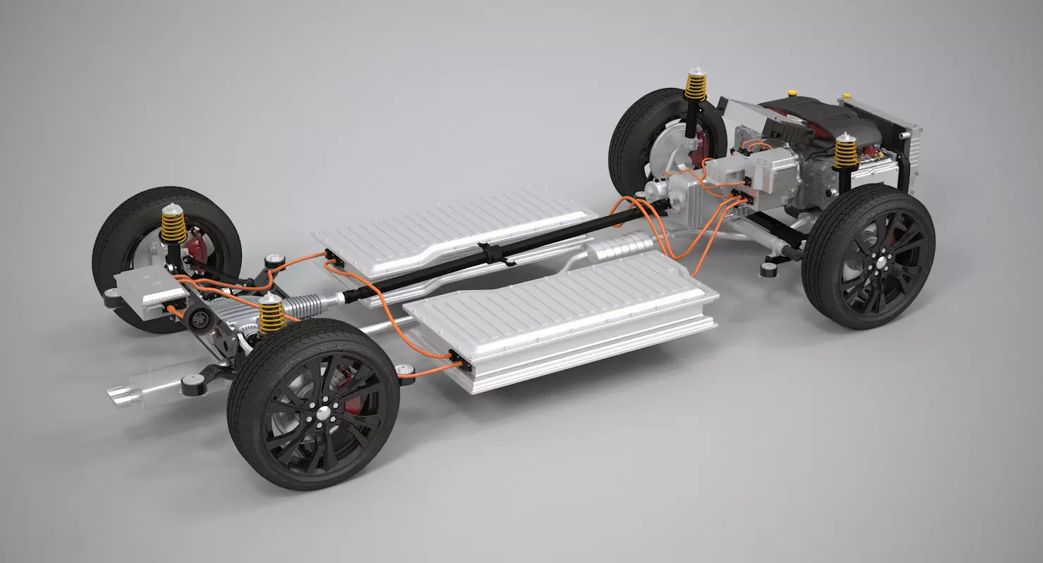RWD Hybrid Chassis 3D model | CGTrader