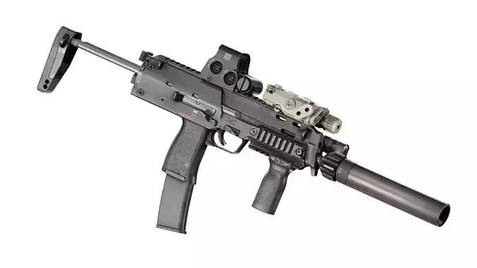 3D model AR 15 Modular Tactical Assault Rifle HK416 VR / AR / low