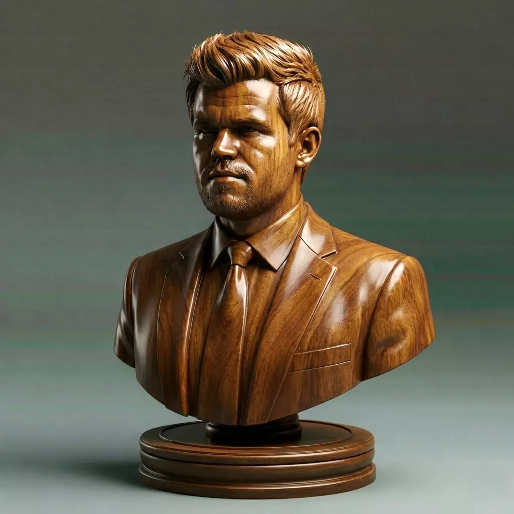 Magnus Carlsen chess piece 3D print model