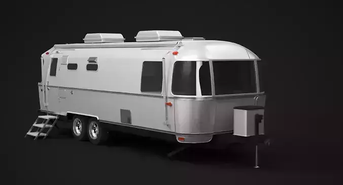 Airstream Food Truck 3D model 4