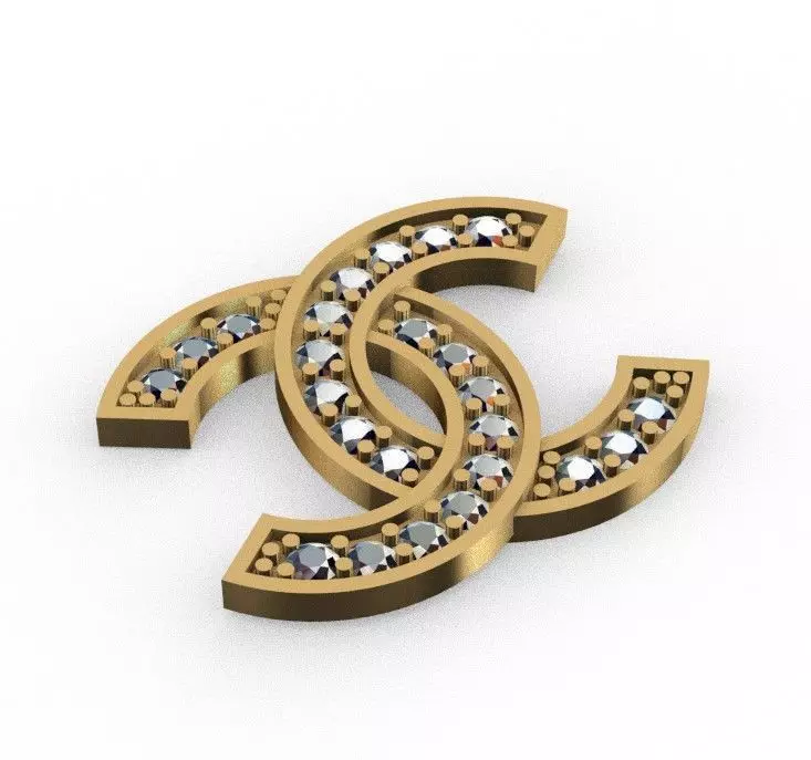 Chanel Style Double C Earrings 3D print model