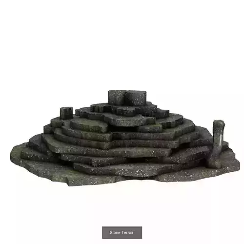 Landscape Terrain Pack 12 Models Stone Desert Outdoor Base 5