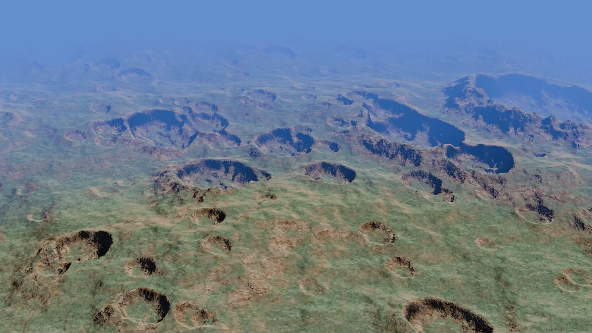 Crater Mountains Landscape 3D model