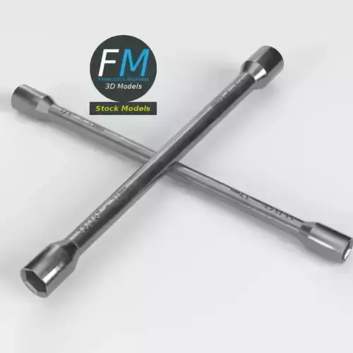 Cross wrench 3D model
