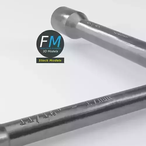 Cross wrench 3D model 5