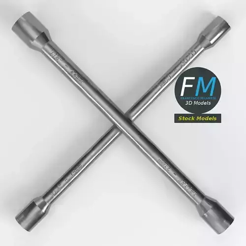 Cross wrench 3D model 6