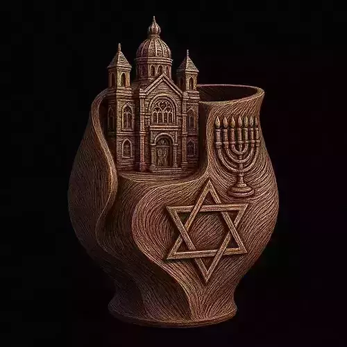 Judaism Festival Decorative Holder 3D