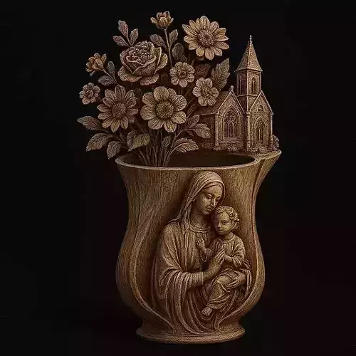 Christian Festival Decorative Holder 3D