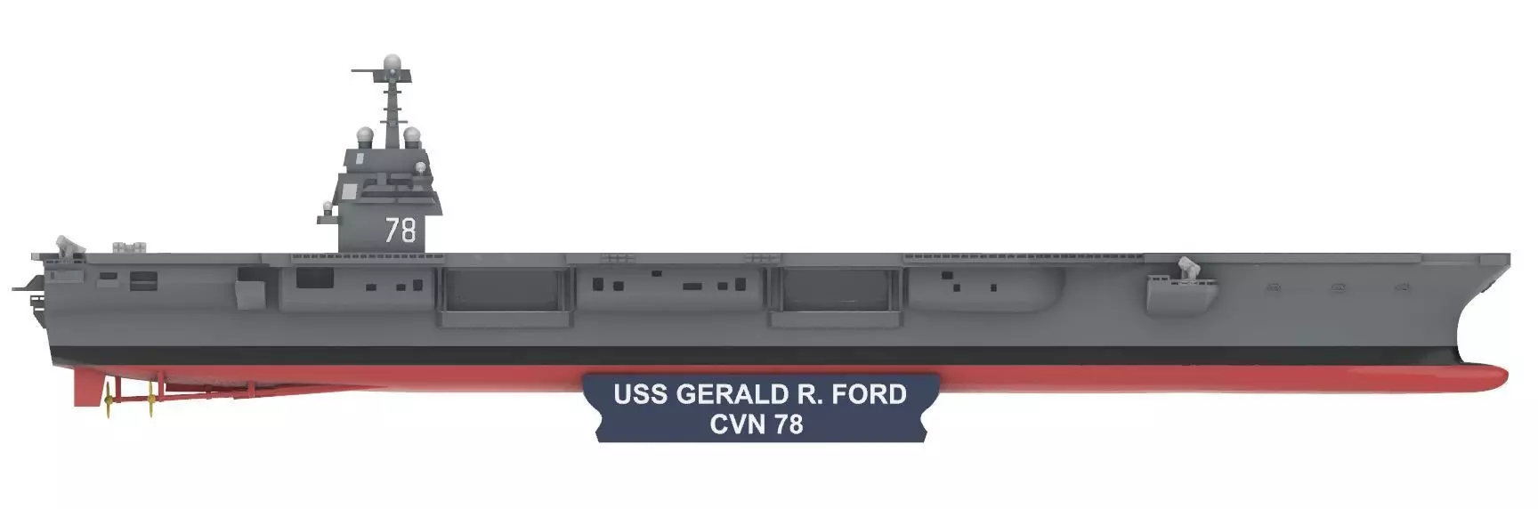USS Gerald R Ford 3D print model