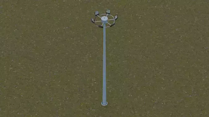 High mast light Free low-poly 3D model