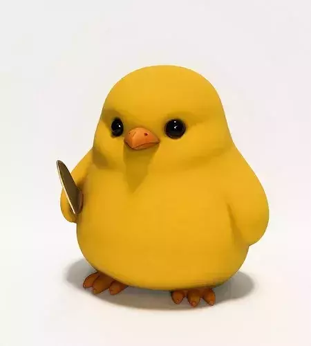 Chick with a Knife Cute but Deadly Nugget toy 3D print model 3