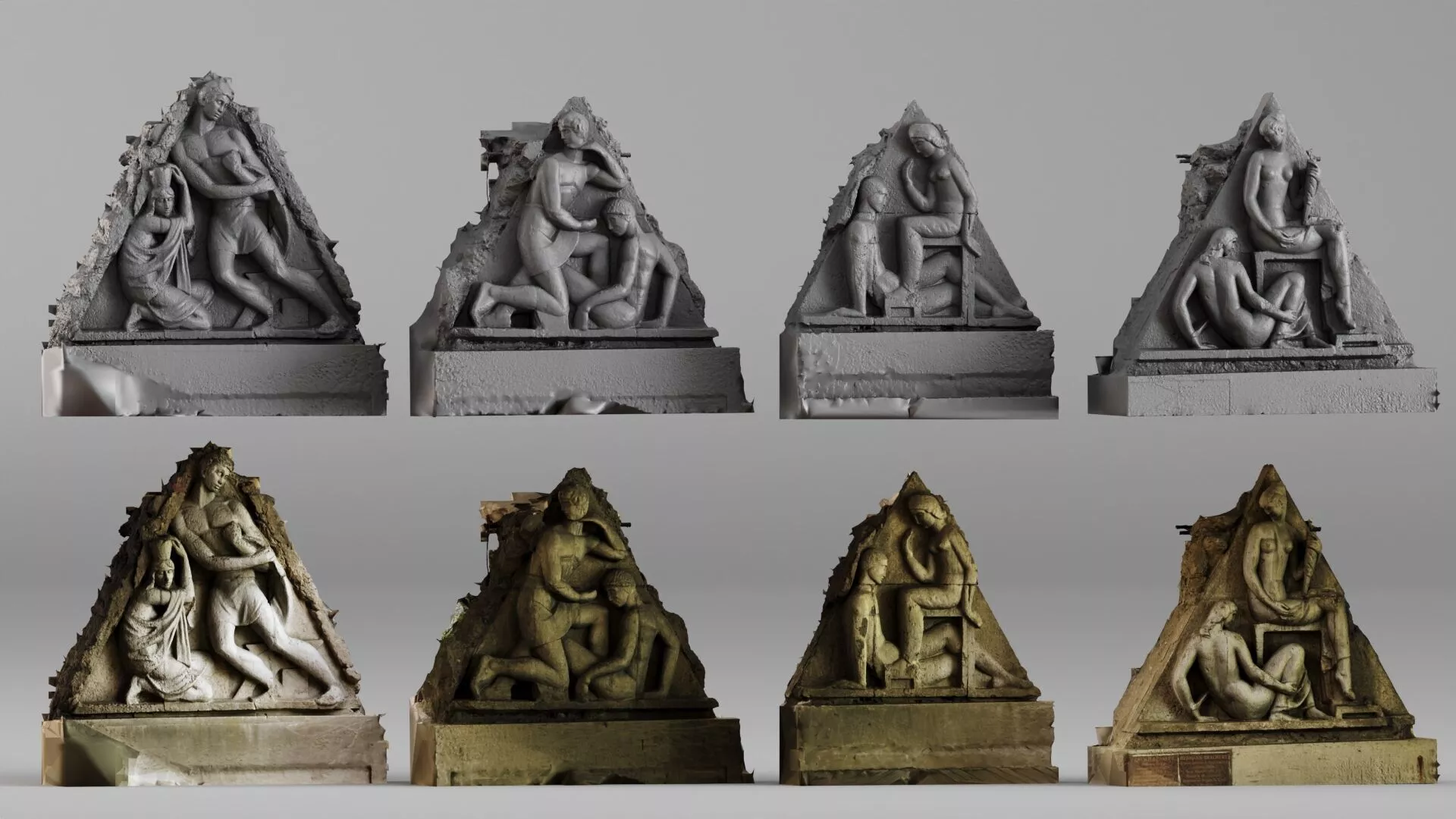 001703 Hermann Brachert Factory Facade Reliefs 1923 Raw 3D Scan Free 3D print model