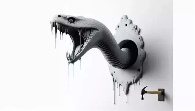 Snake Head Wall Mount 3D Model