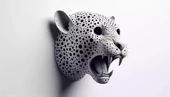 Leopard Wall Mount 3D Model