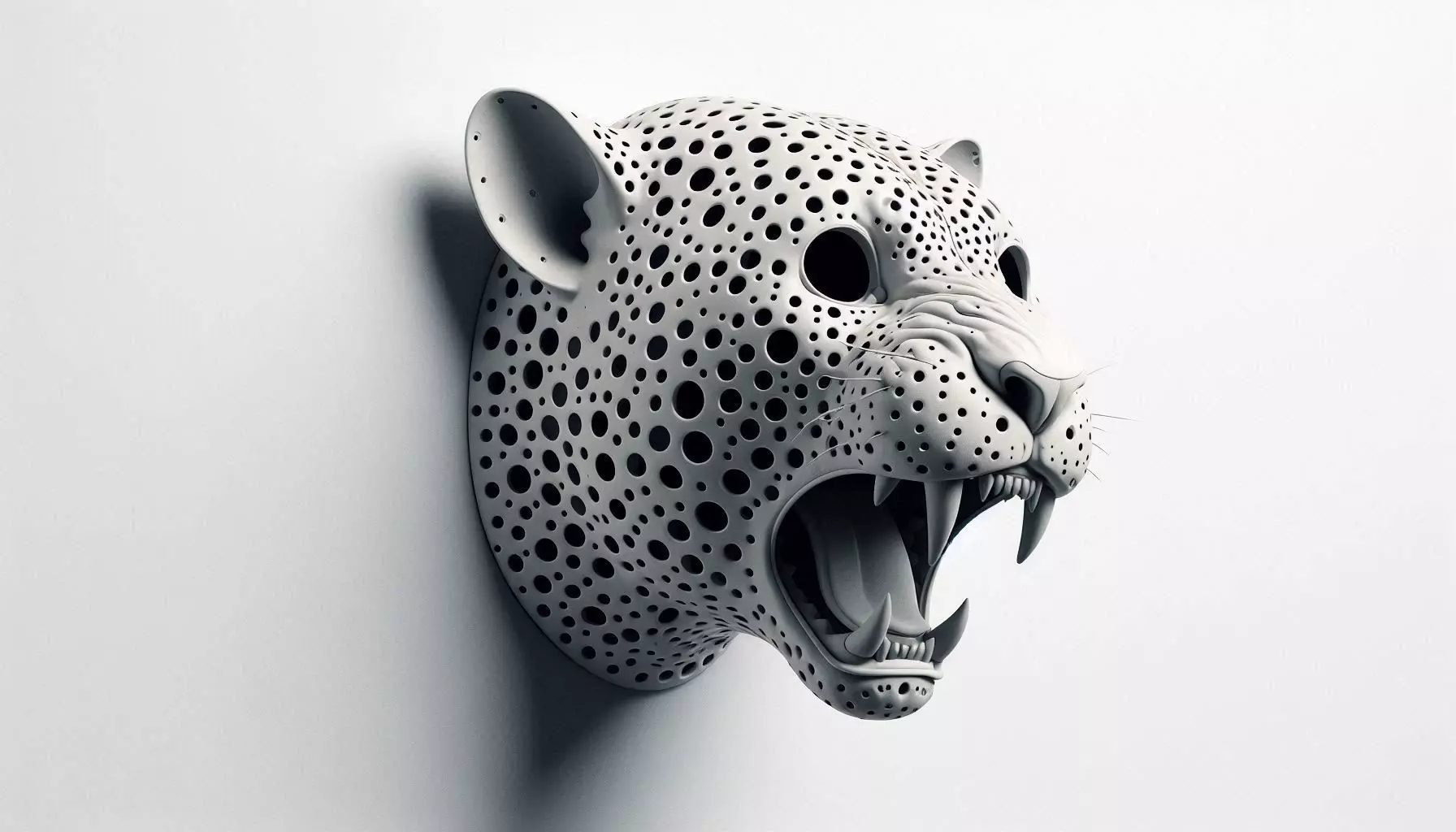Leopard Wall Mount 3D Model 3D print model