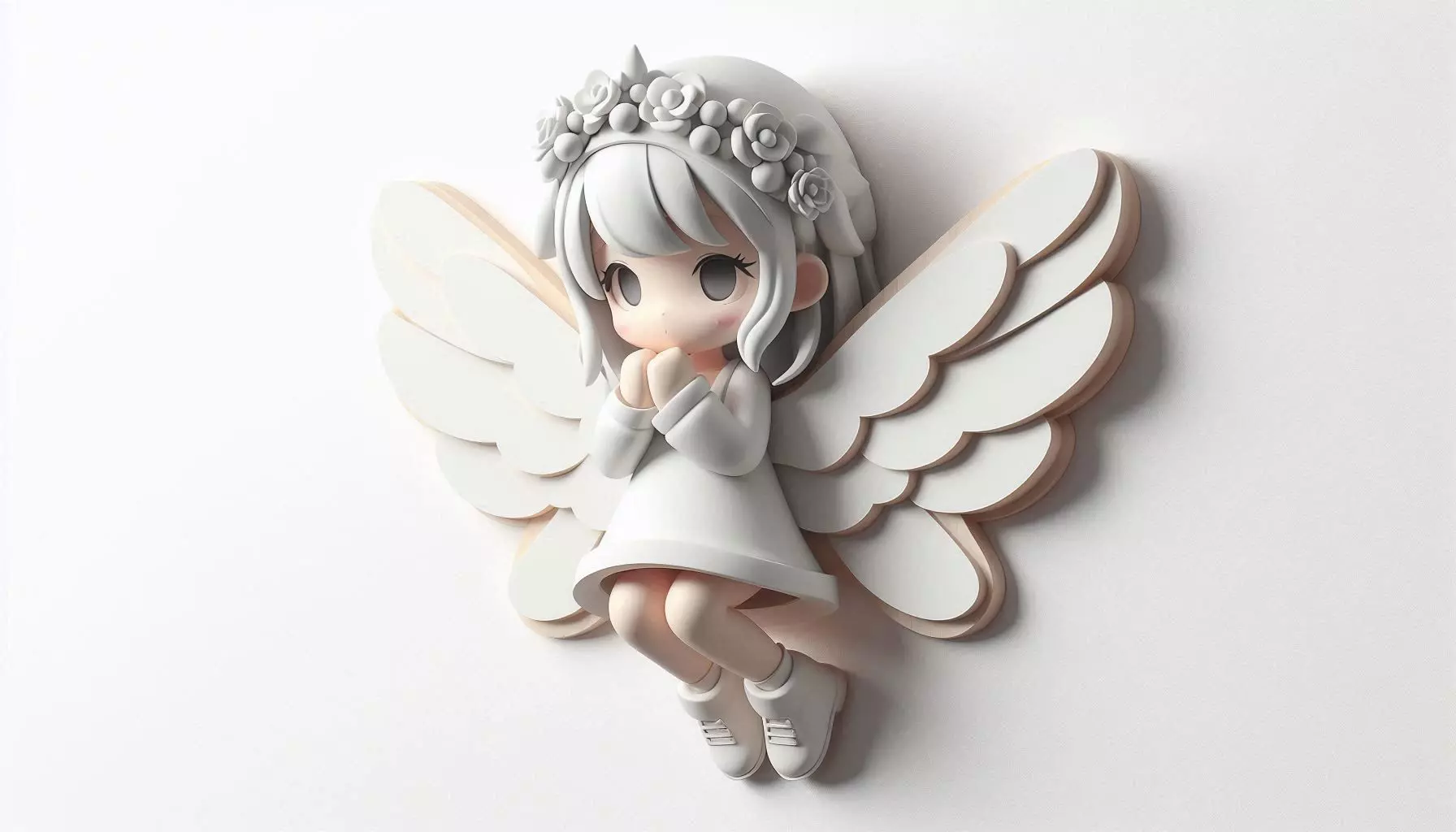 Fairy Angel Wall Mount 3D Model 3D print model