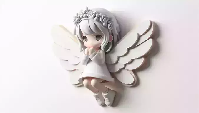 Fairy Angel Wall Mount 3D Model