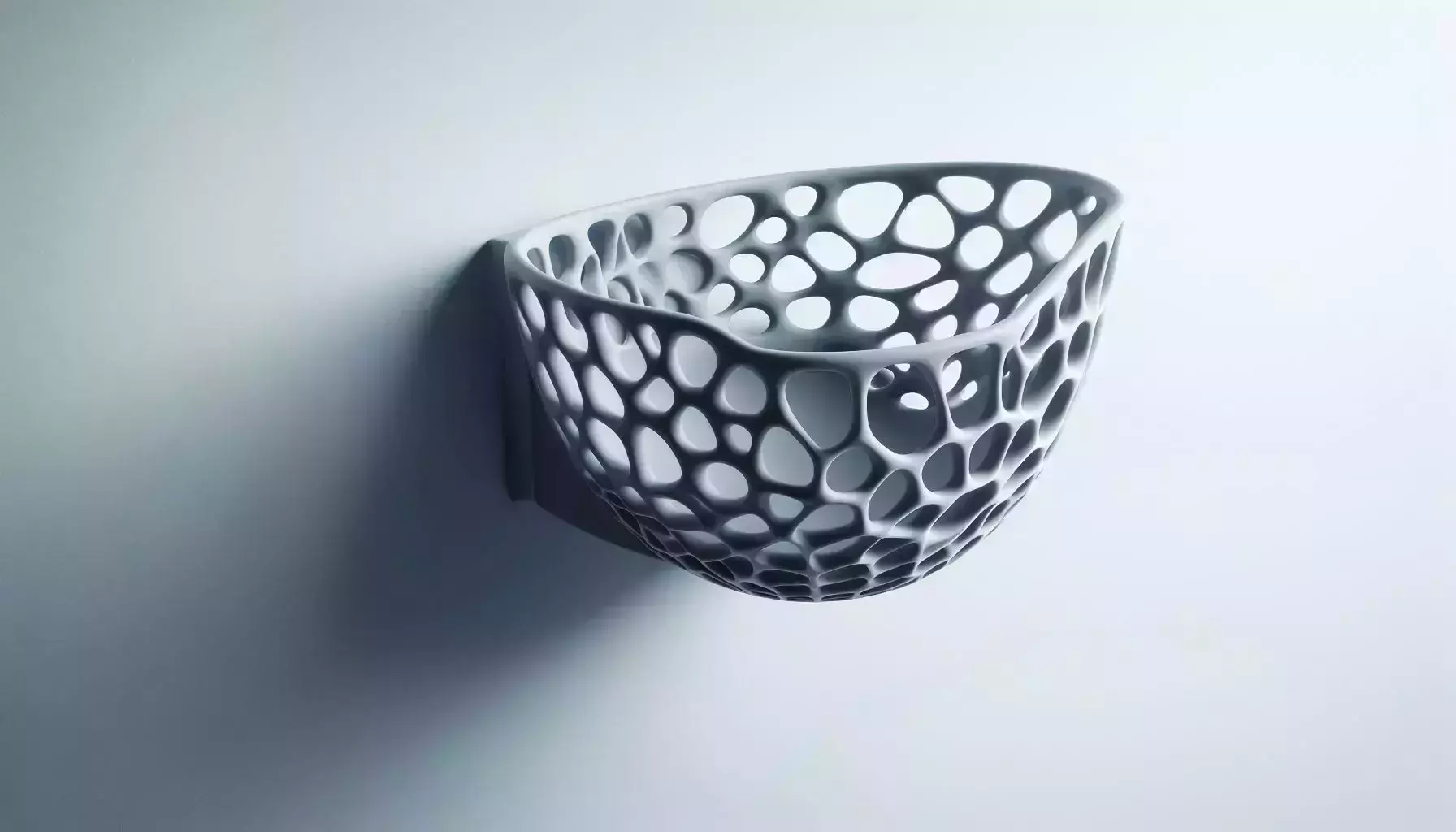 Wall Mounted Woven Basket Model 3D print model