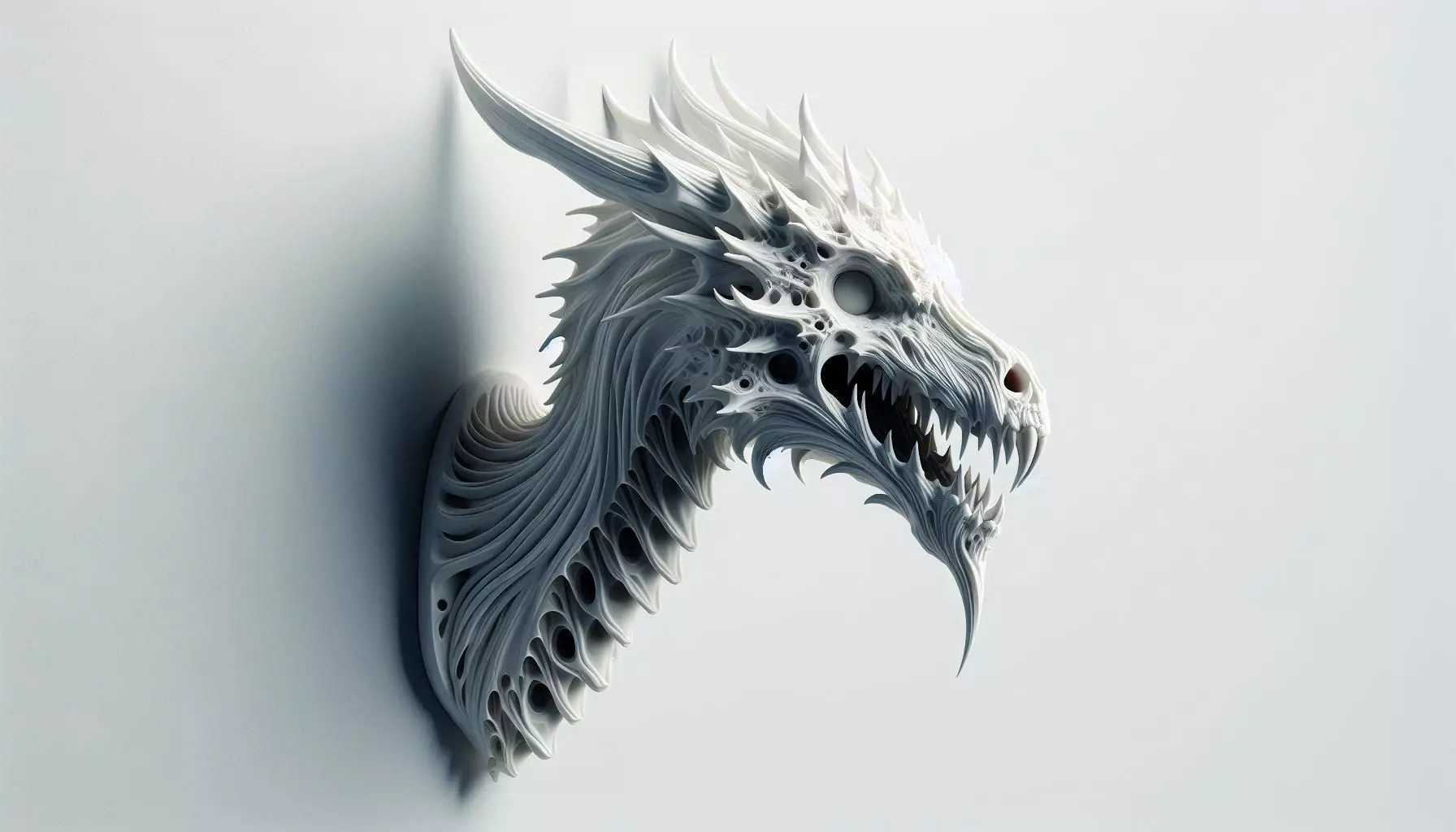 Dragon Head Wall Mount Model 3D print model