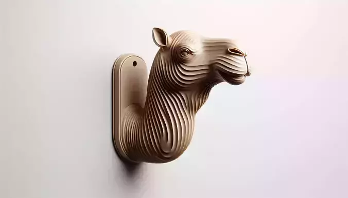 Camel Wall Mount 3D Printable Decor