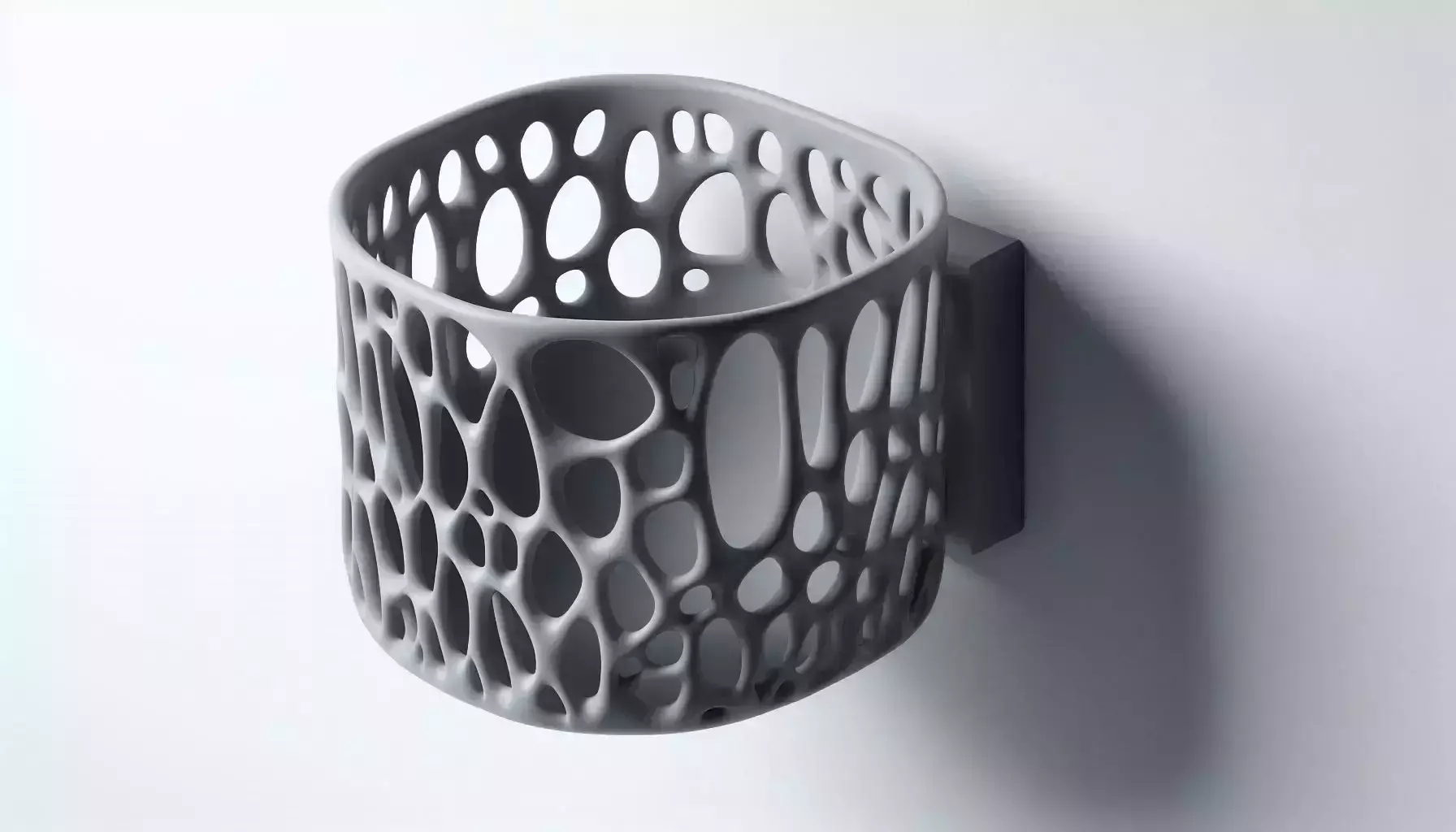 Wall Mounted Woven Basket Model 3D print model